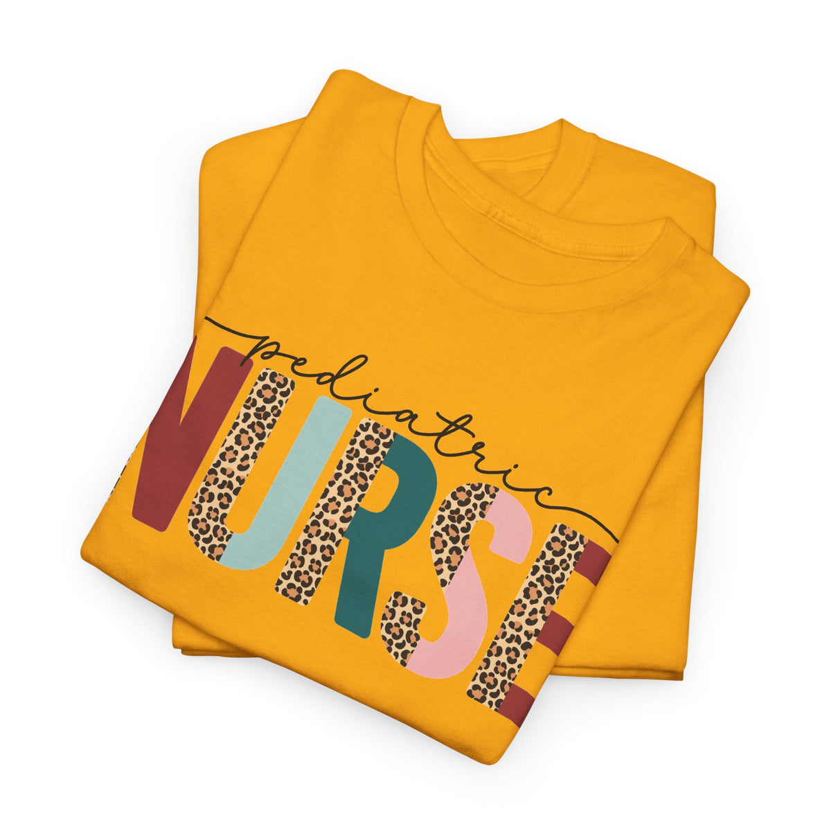 RN Pediatric Tee — Colorful Leopard