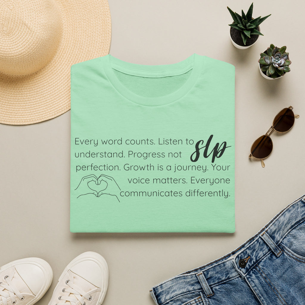 SLP t-shirt Growth.Progress.Communication.