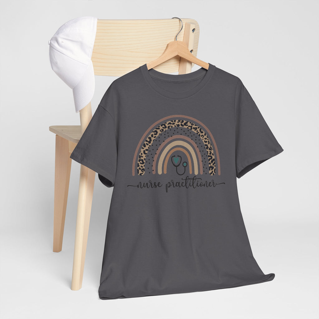 Nurse Practitioner Rainbow T-Shirt — Boho Stethoscope Tee for Nurses
