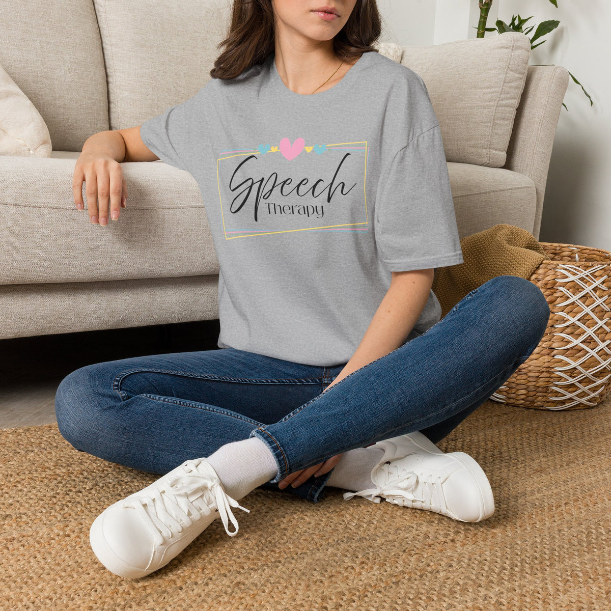 Speech Therapy Heart Frame T-Shirt