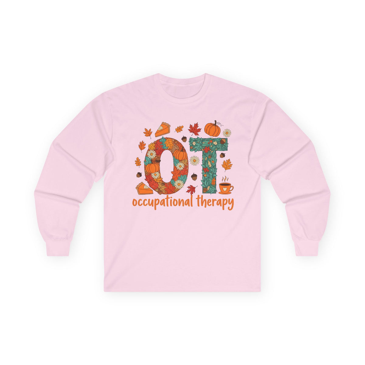 'OT' Pumpkin & Leaves Long Sleeve shirt