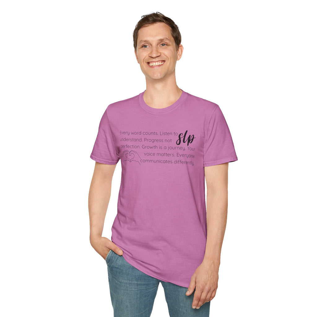 SLP t-shirt Growth.Progress.Communication.