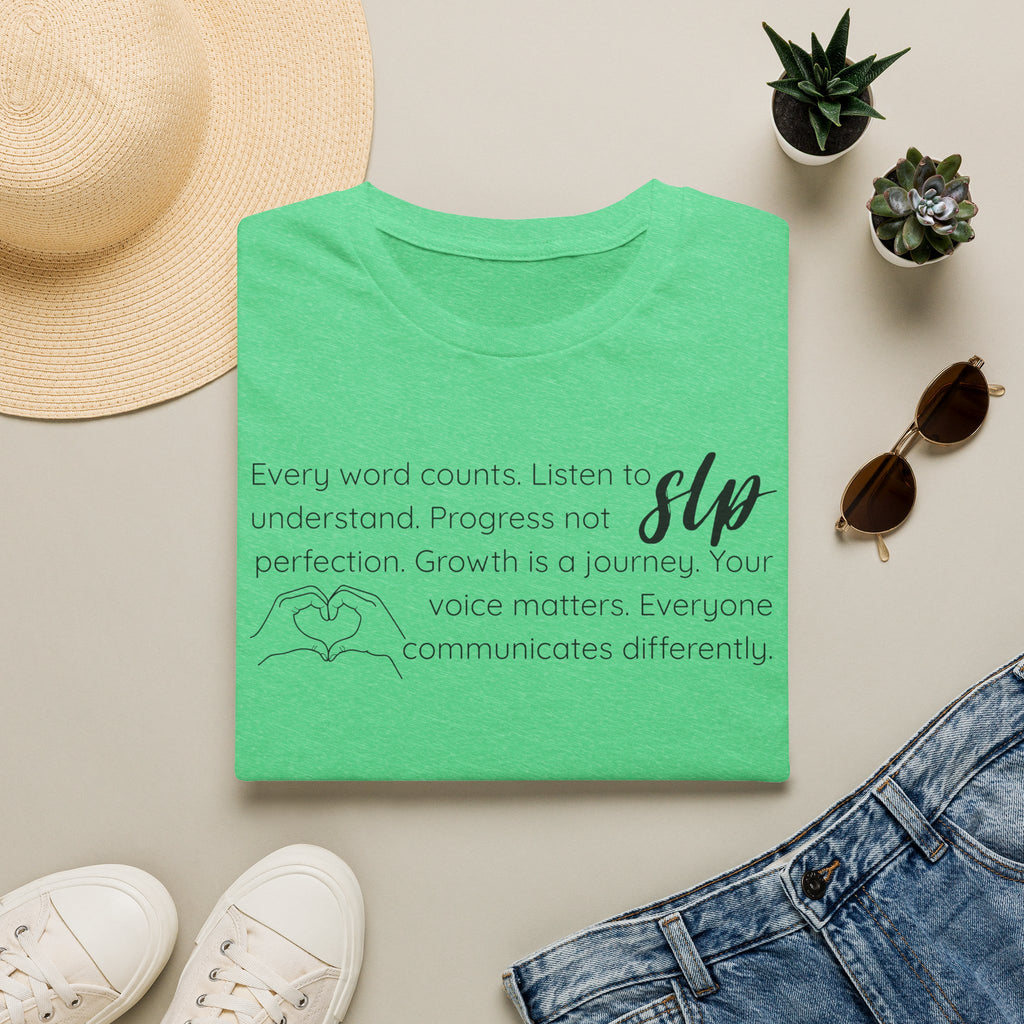 SLP t-shirt Growth.Progress.Communication.