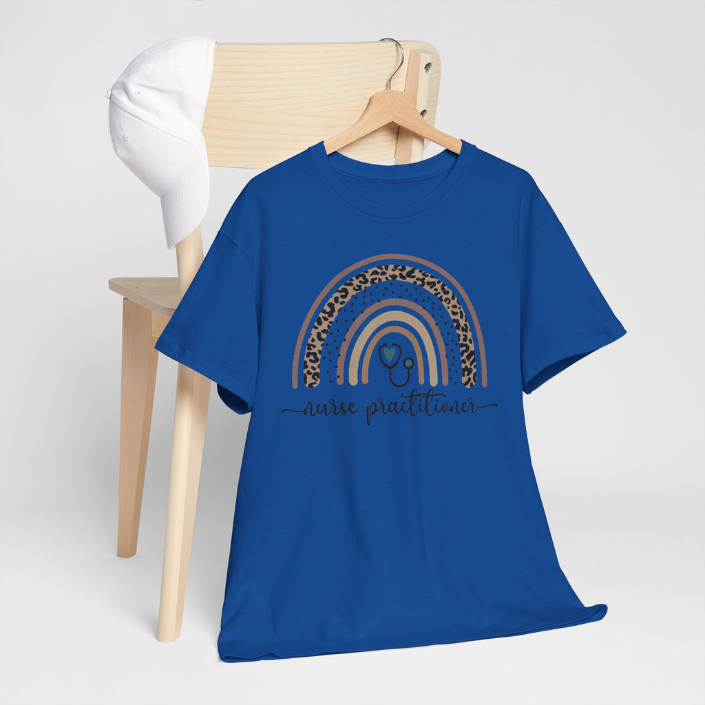 Nurse Practitioner Rainbow T-Shirt — Boho Stethoscope Tee for Nurses