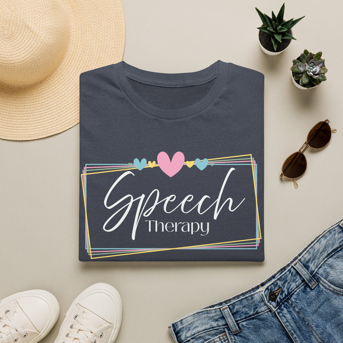 Speech Therapy Heart Frame T-Shirt 2
