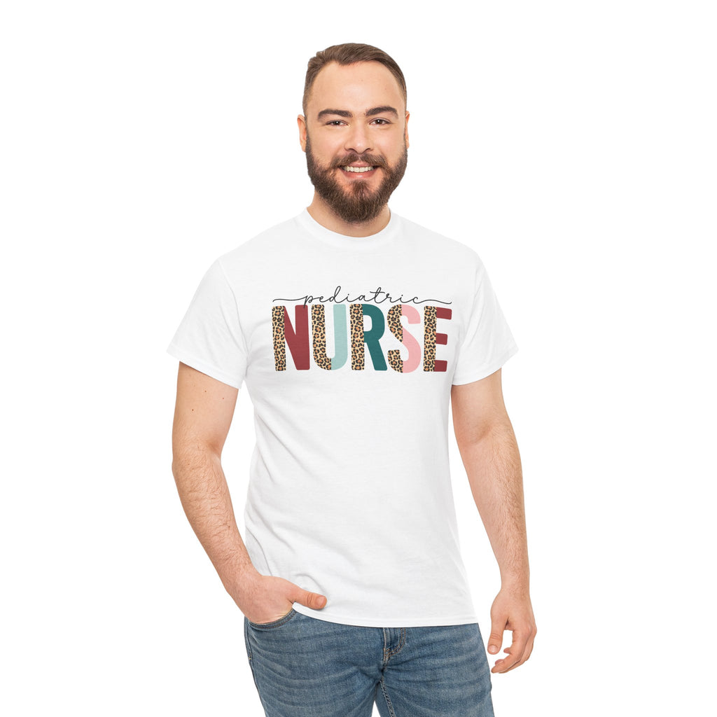 RN Pediatric Tee — Colorful Leopard