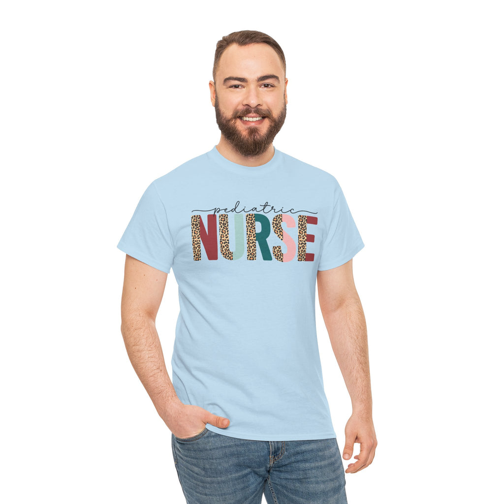 RN Pediatric Tee — Colorful Leopard