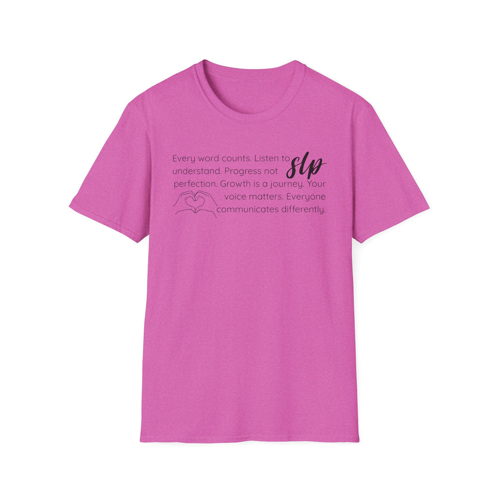 SLP t-shirt Growth.Progress.Communication.