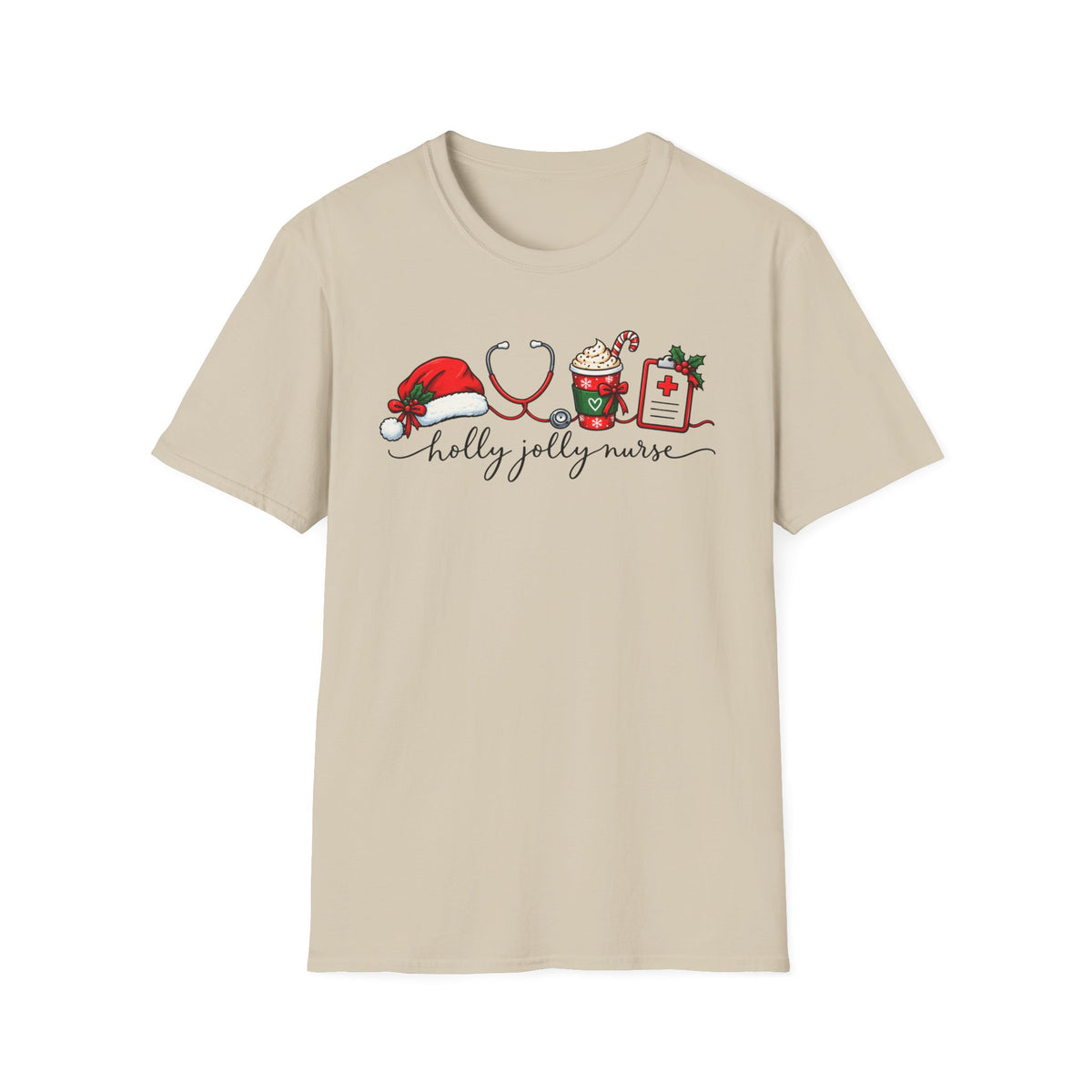 Nurse Christmas T-Shirt — "Holly Jolly Nurse"