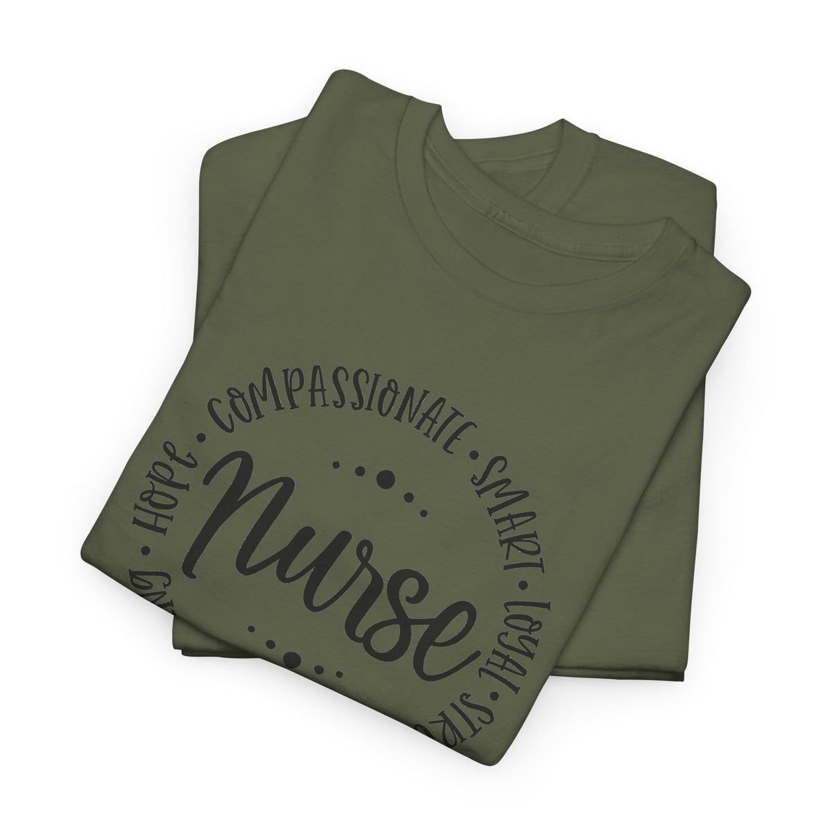 Nurse Circle Words T‑Shirt — Compassionate, Smart, Caring Nurse Tee