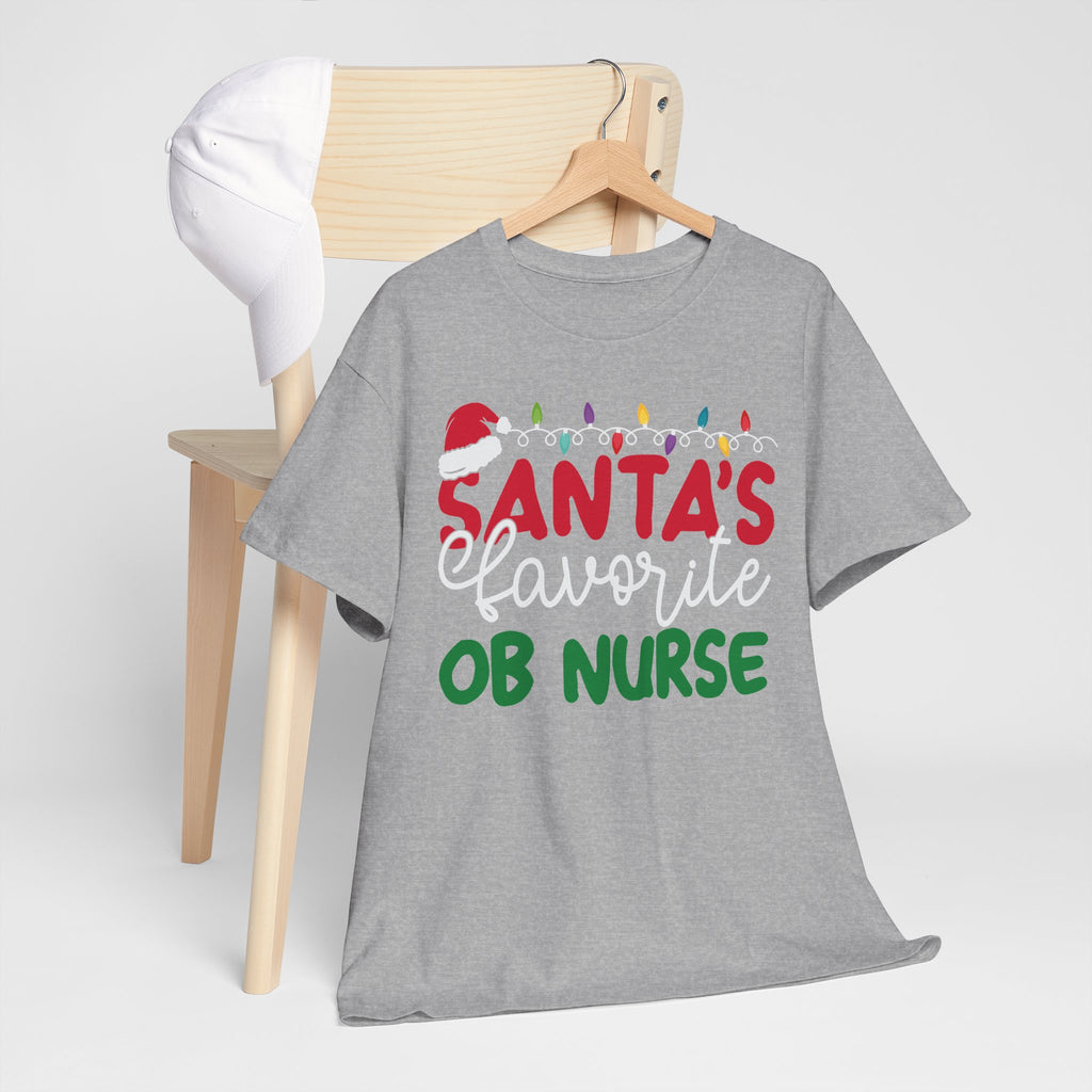 Santa’s Favorite OB Nurse Christmas Tee