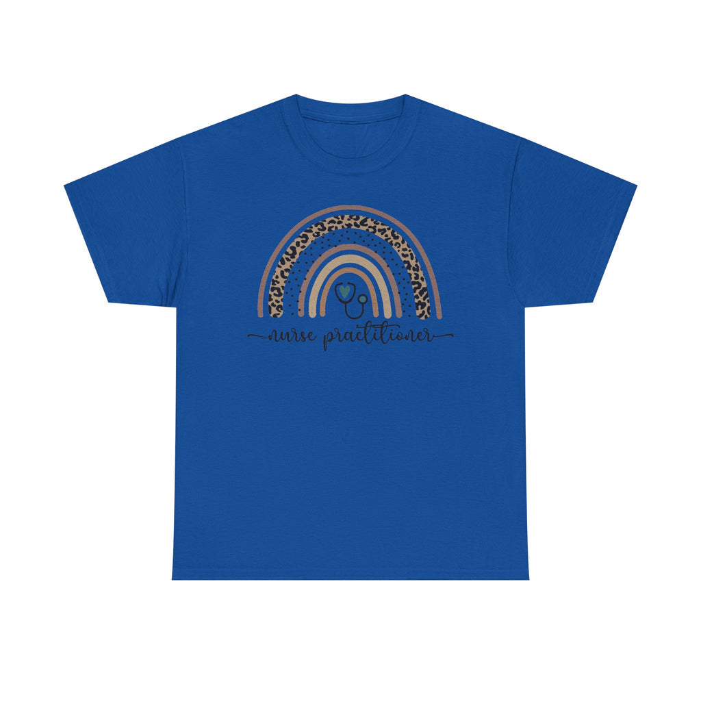 Nurse Practitioner Rainbow T-Shirt — Boho Stethoscope Tee for Nurses