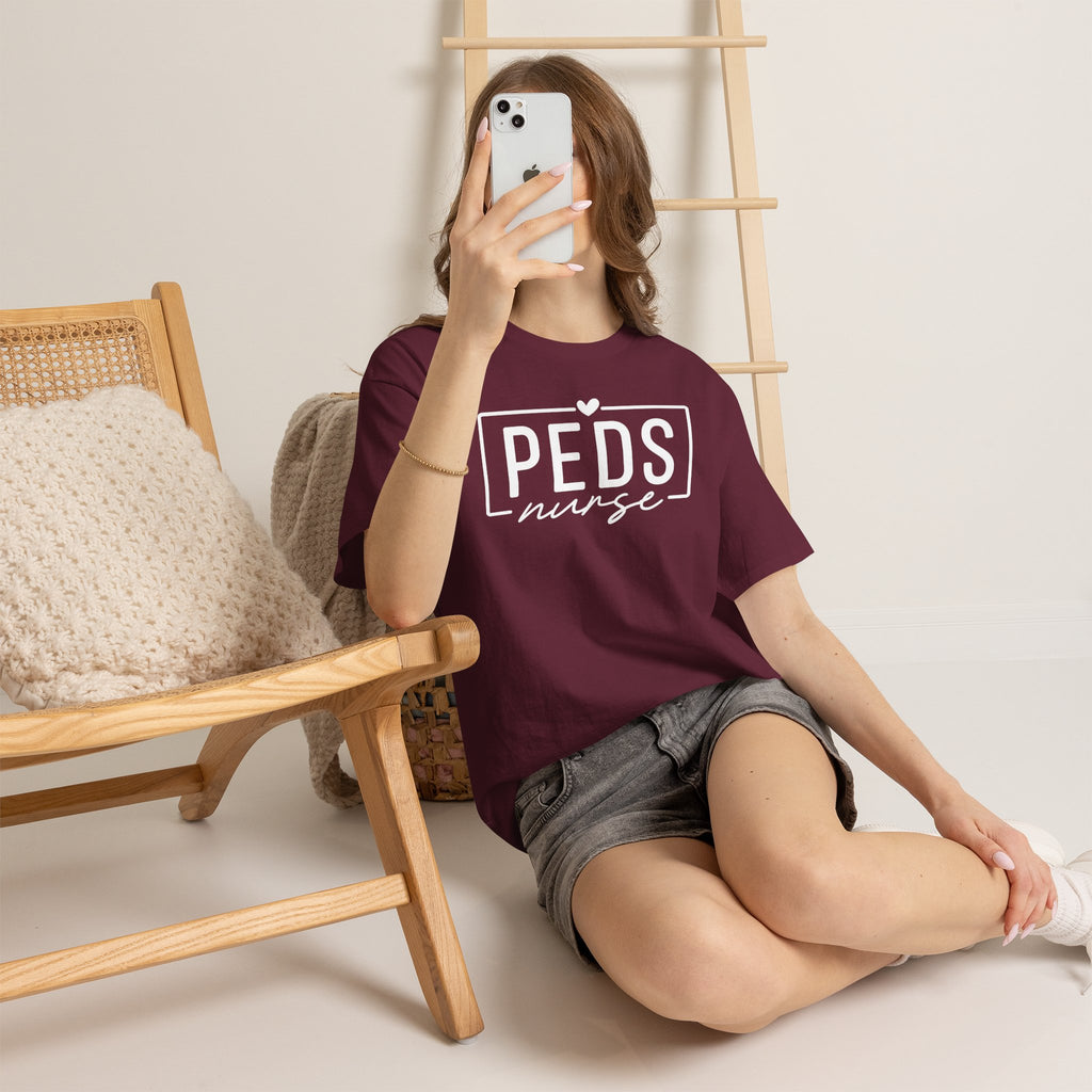 Peds Nurse T-Shirt with Heart Logo
