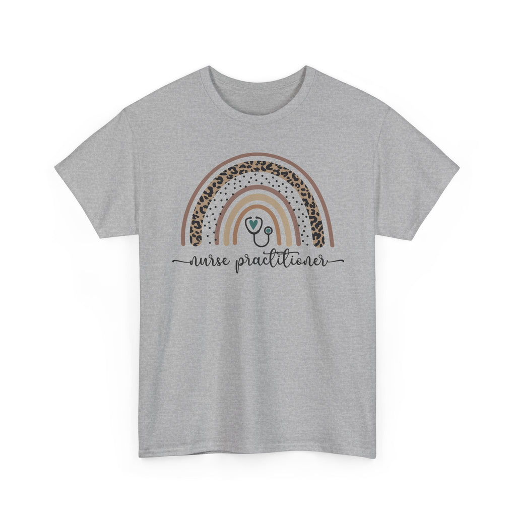 Nurse Practitioner Rainbow T-Shirt — Boho Stethoscope Tee for Nurses