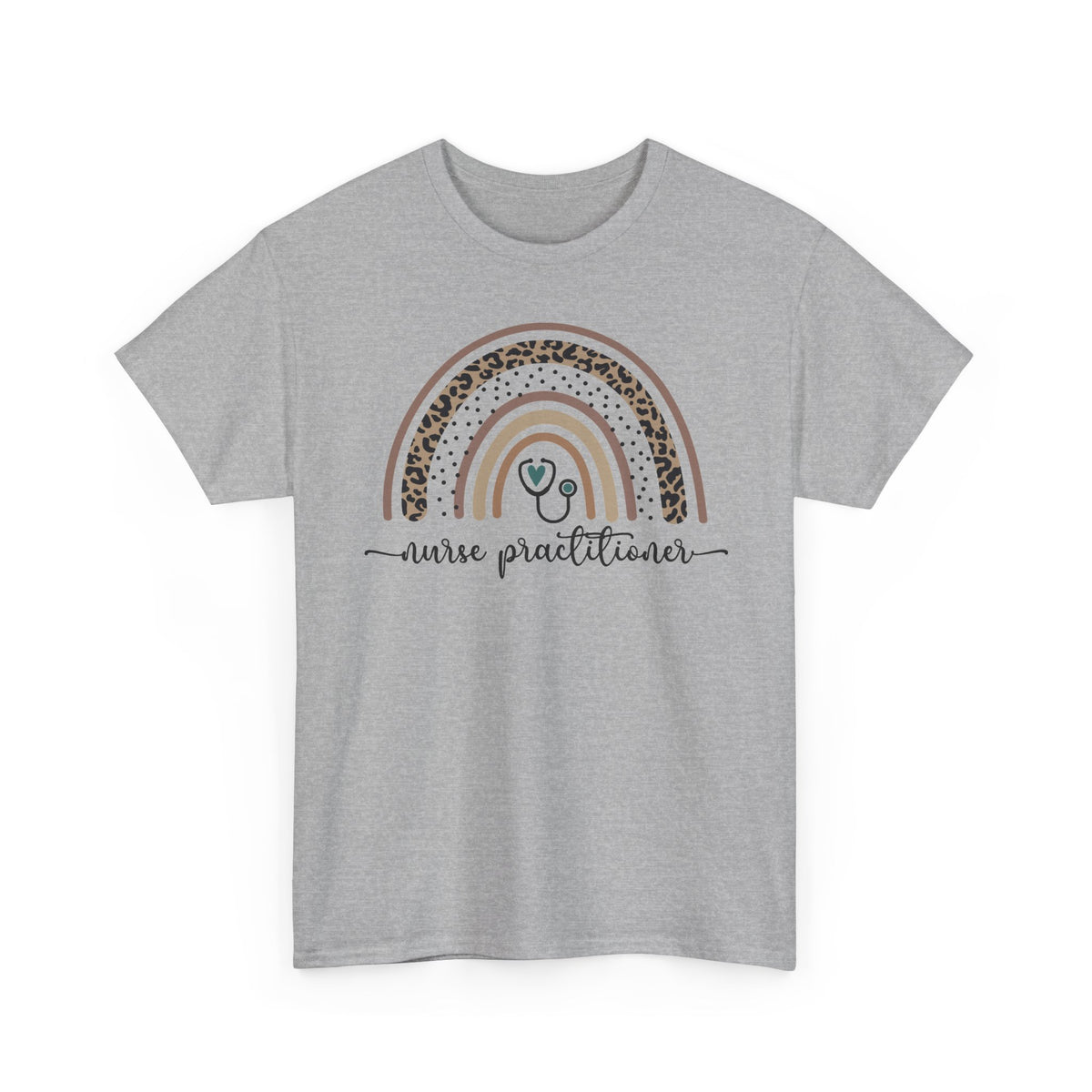 Nurse Practitioner Rainbow T-Shirt — Boho Stethoscope Tee for Nurses
