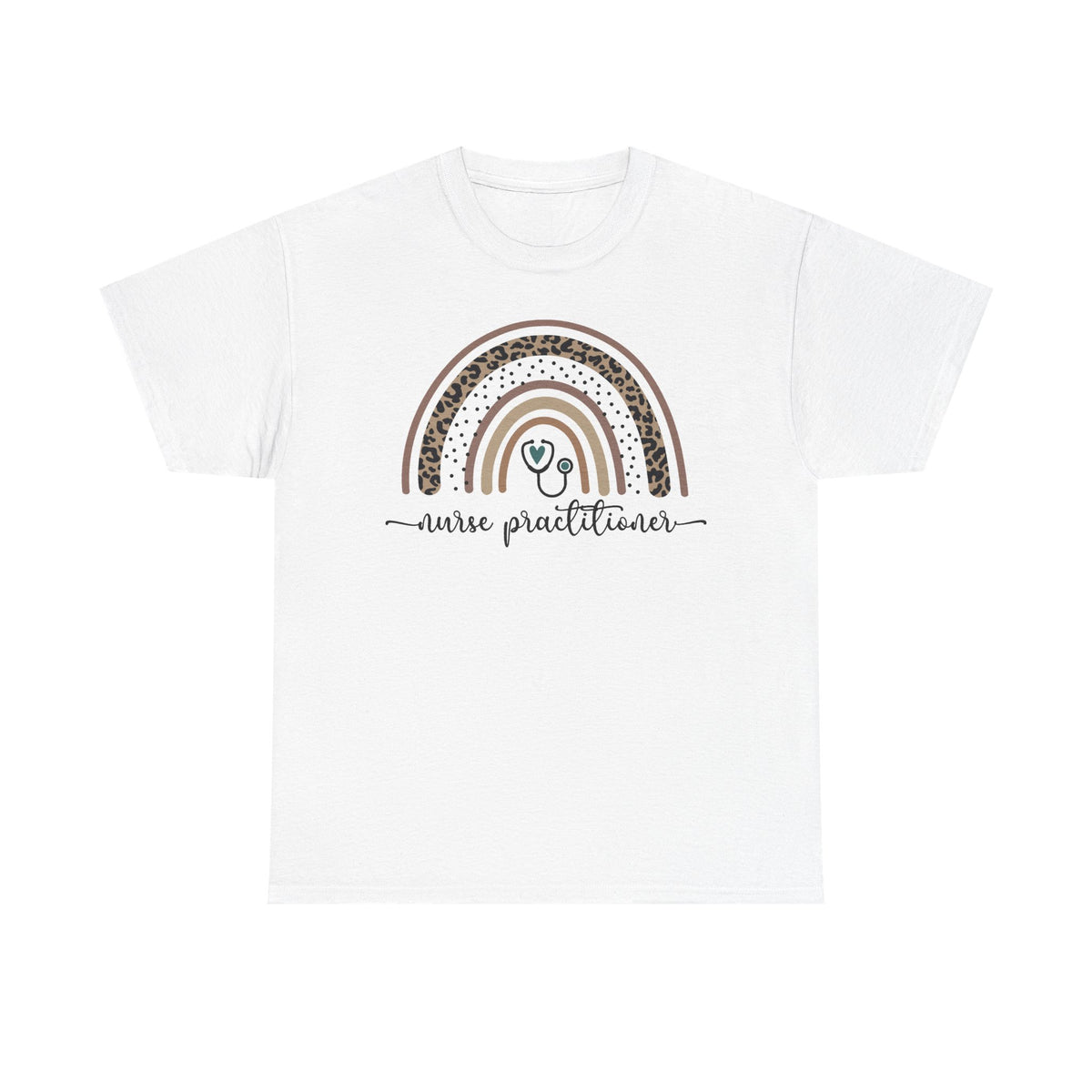 Nurse Practitioner Rainbow T-Shirt — Boho Stethoscope Tee for Nurses