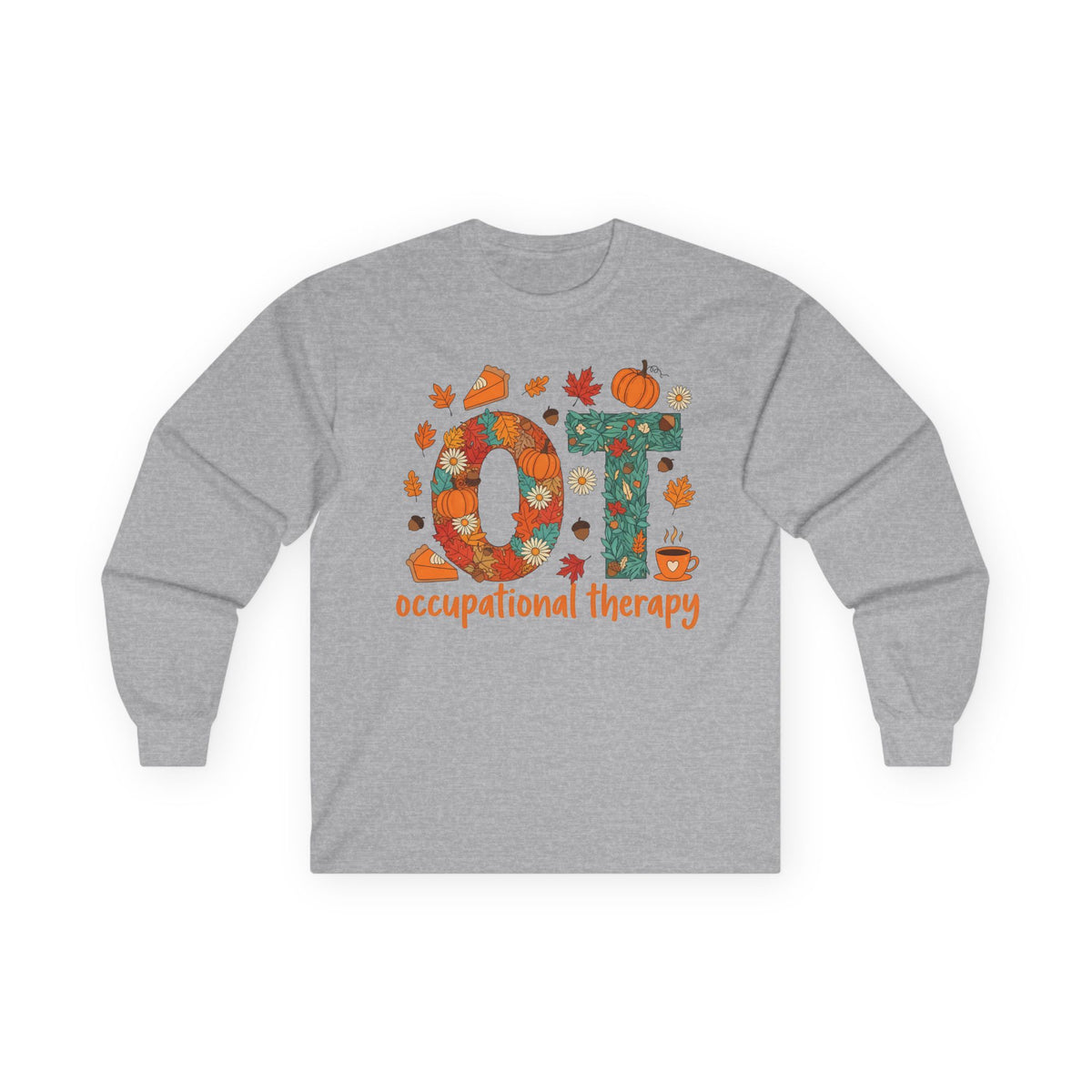 'OT' Pumpkin & Leaves Long Sleeve shirt