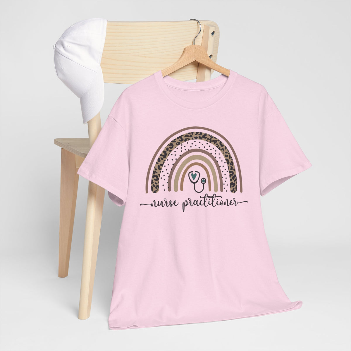Nurse Practitioner Rainbow T-Shirt — Boho Stethoscope Tee for Nurses