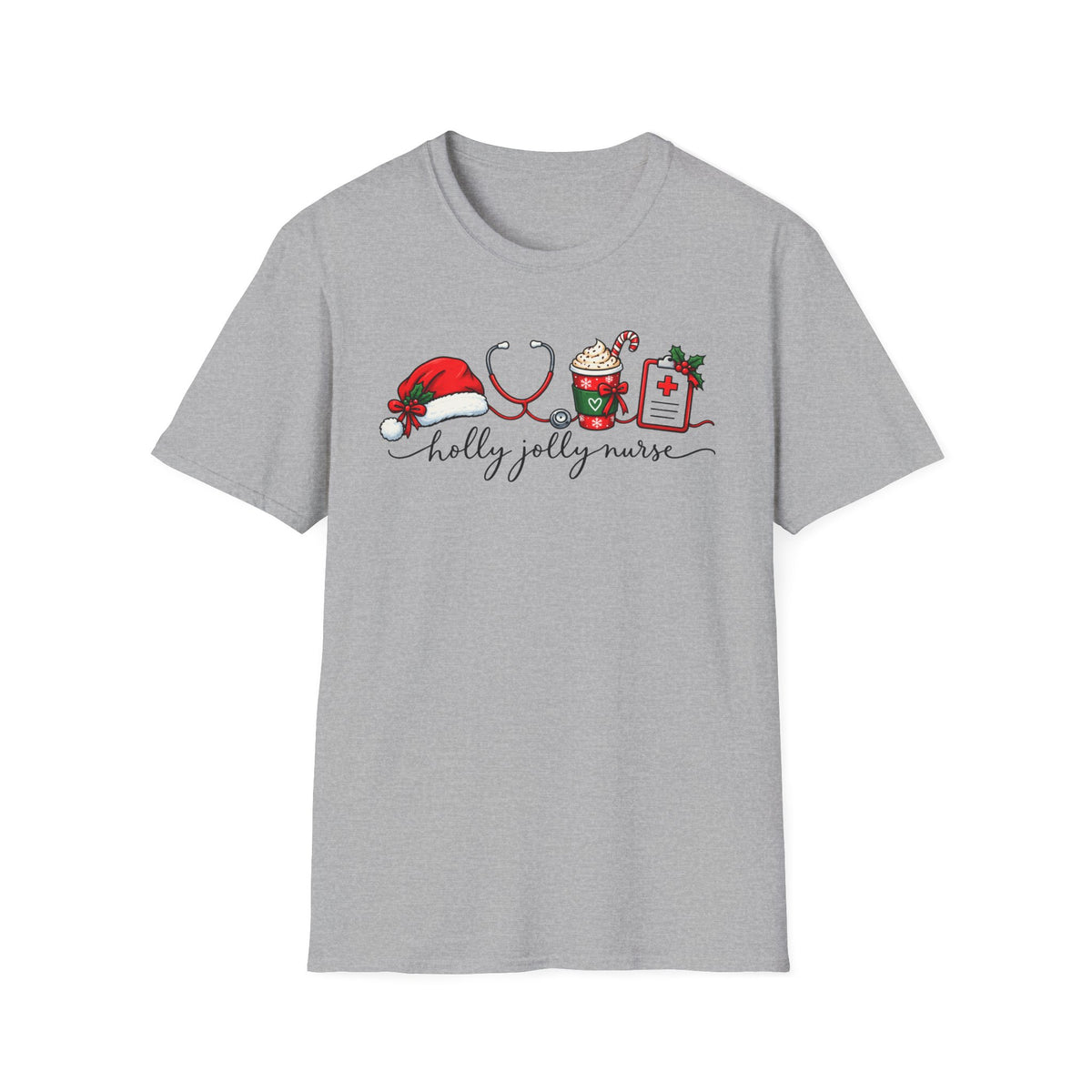 Nurse Christmas T-Shirt — "Holly Jolly Nurse"