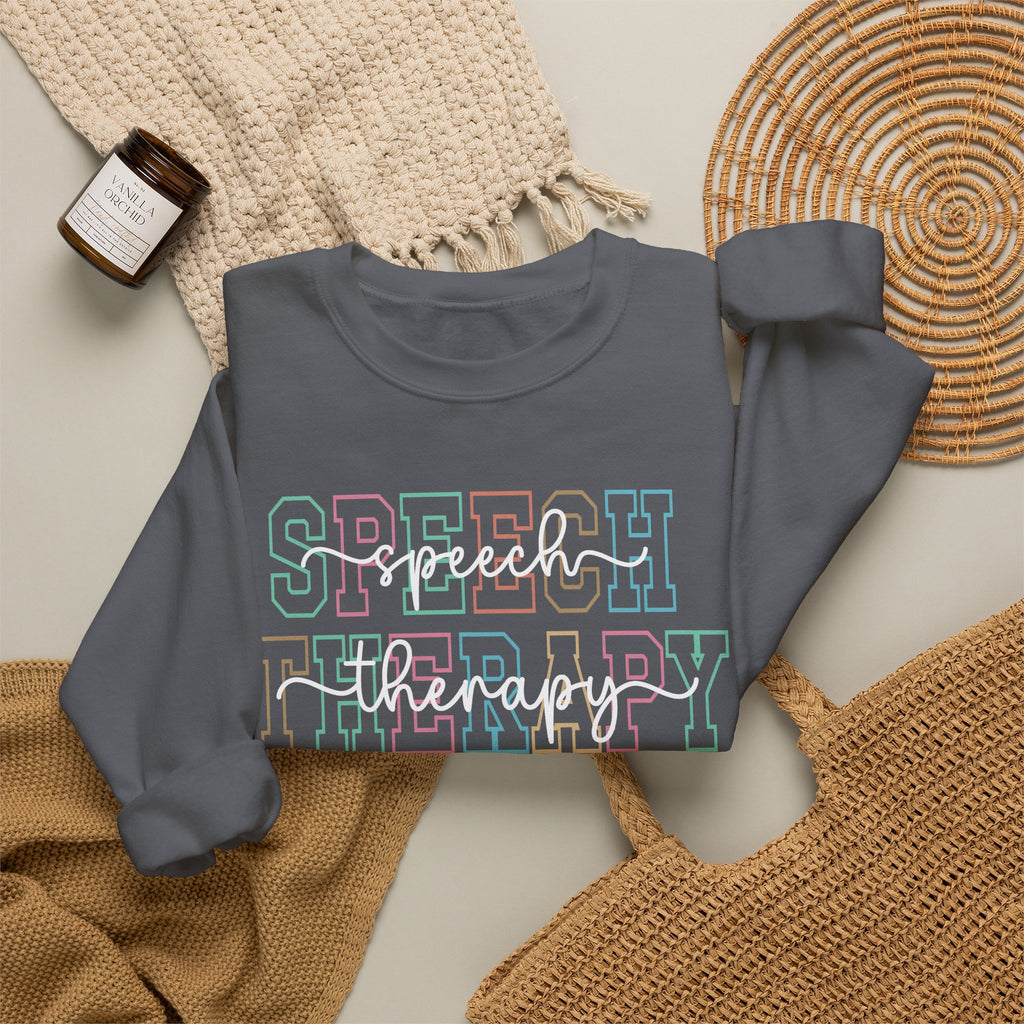 ST Colorful outline crewneck sweatshirt