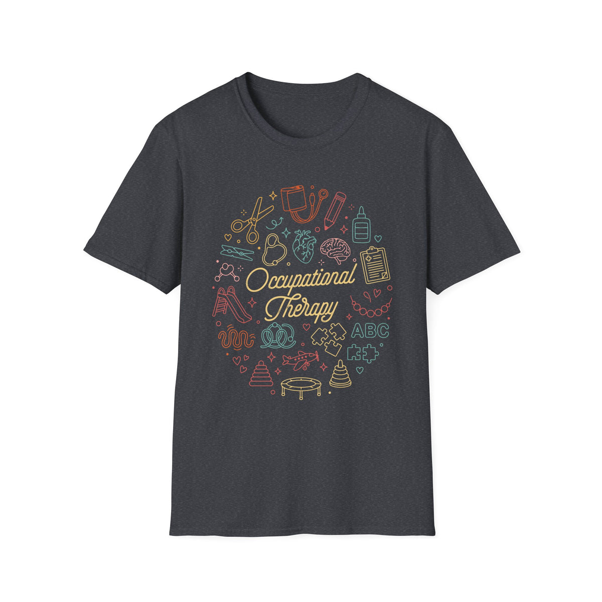 OT Icons T-Shirt — Retro Pediatric OT Gifts