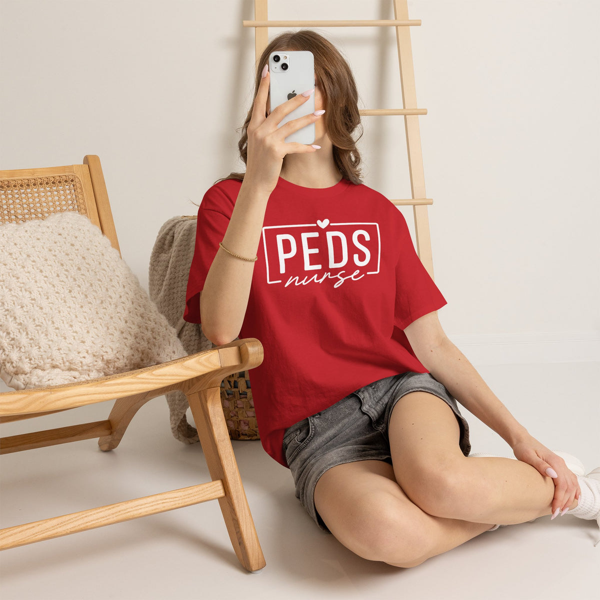 Peds Nurse T-Shirt with Heart Logo