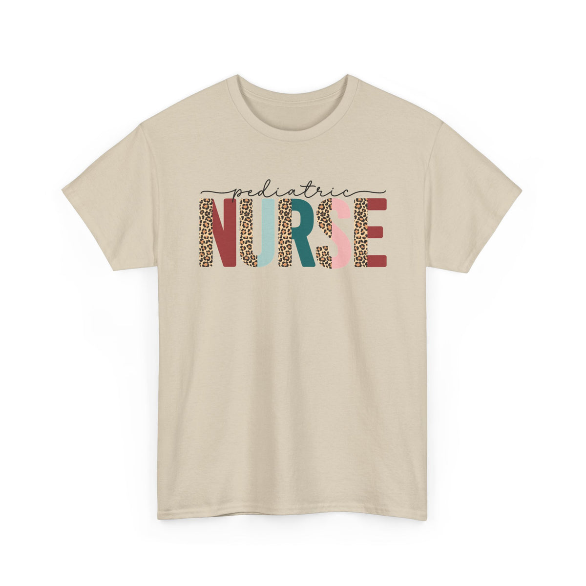 RN Pediatric Tee — Colorful Leopard
