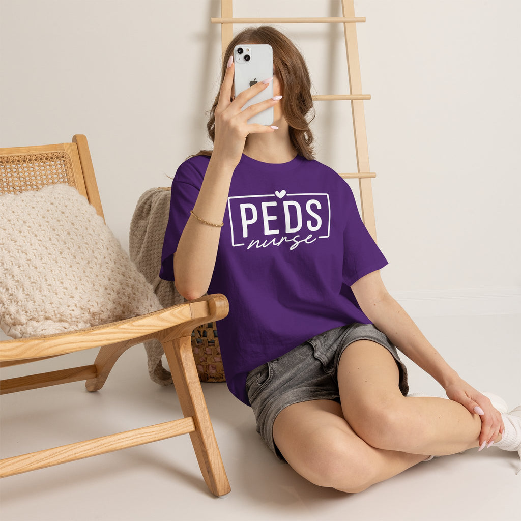 Peds Nurse T-Shirt with Heart Logo