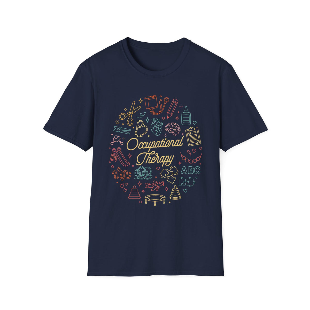 OT Icons T-Shirt — Retro Pediatric OT Gifts
