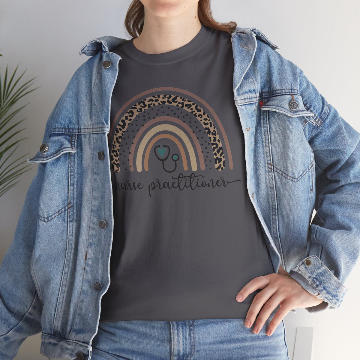 Nurse Practitioner Rainbow T-Shirt — Boho Stethoscope Tee for Nurses