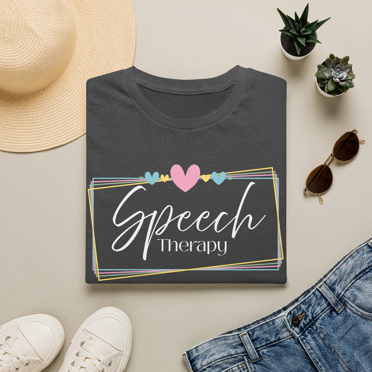 Speech Therapy Heart Frame T-Shirt 2