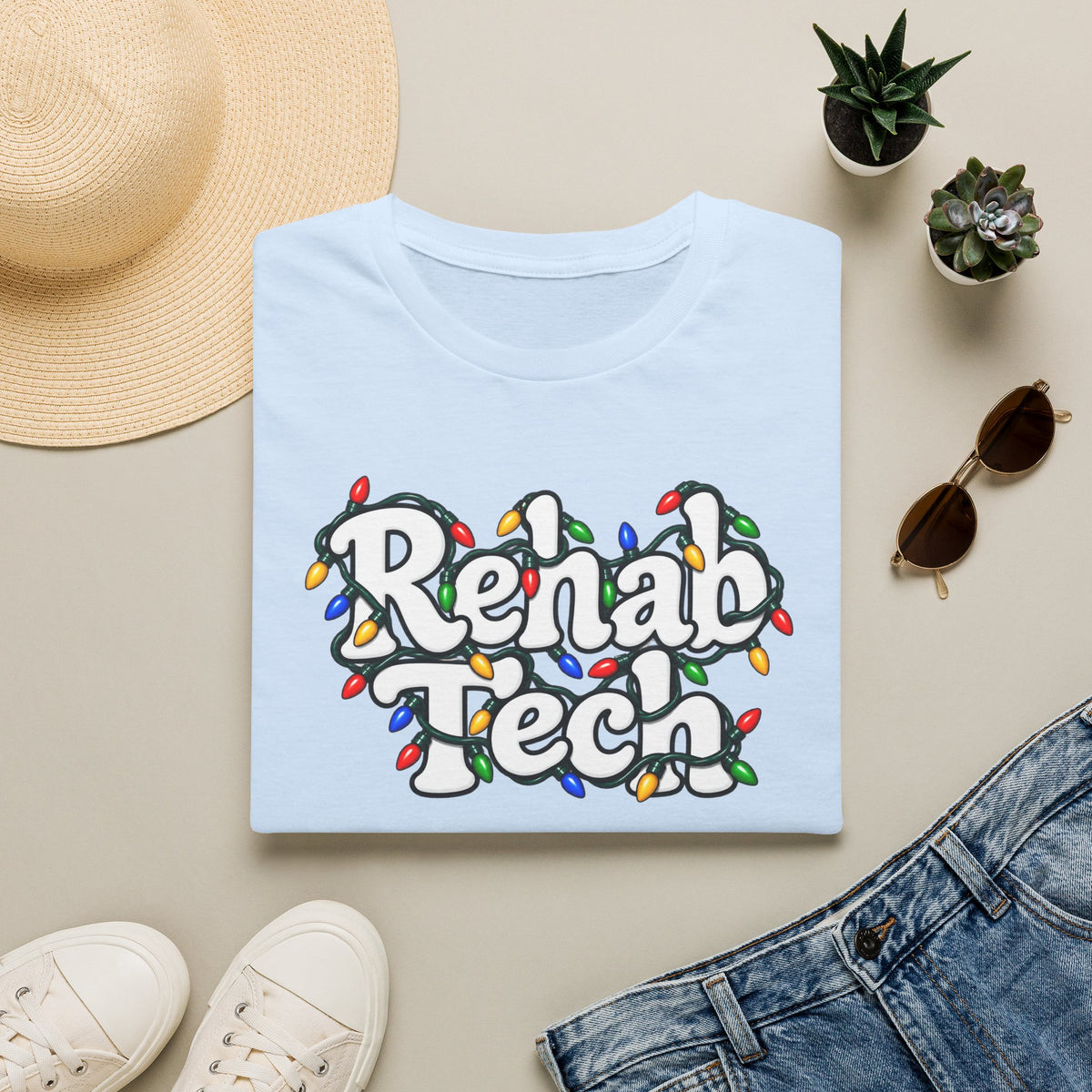 Rehab Tech Christmas Lights T-Shirt