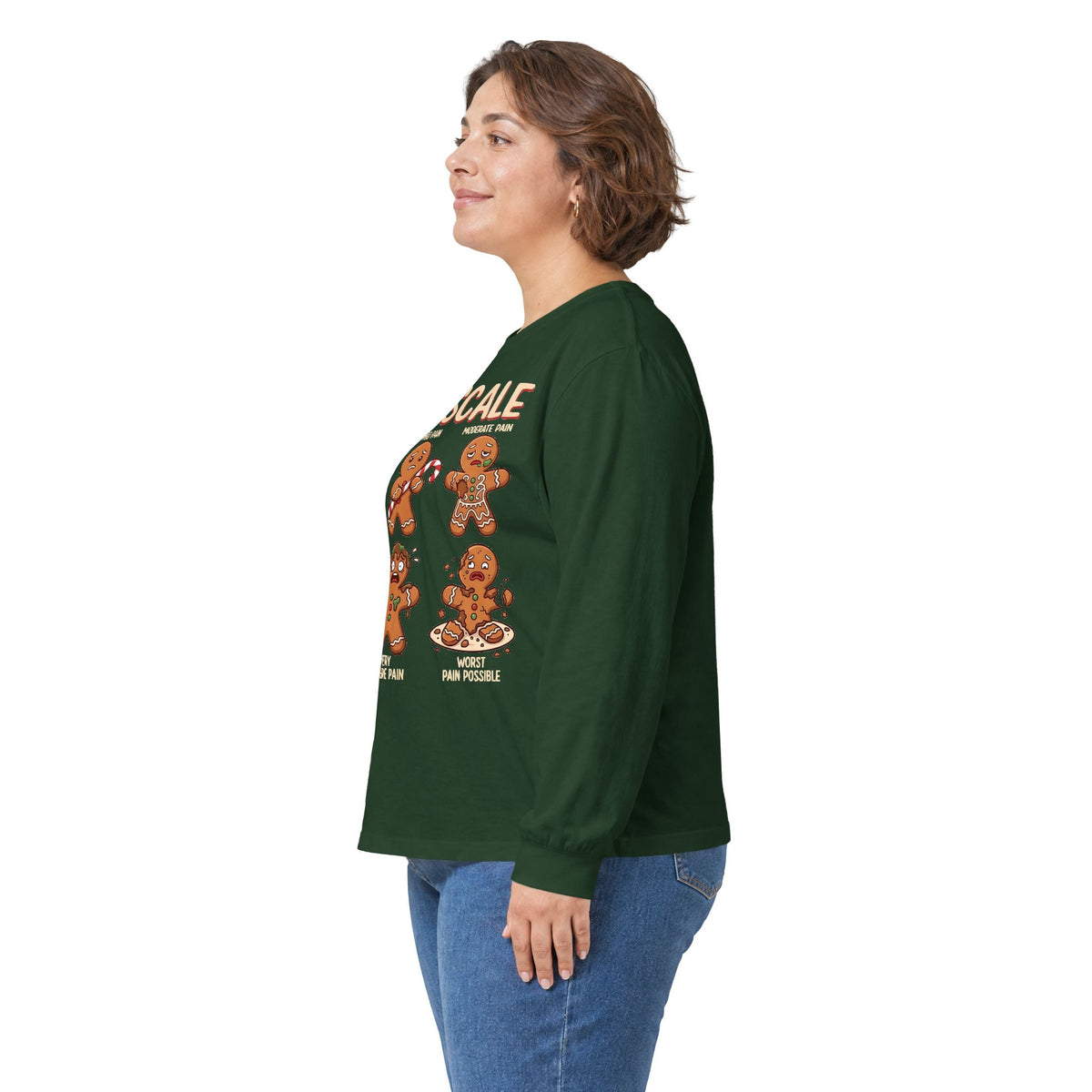 Pain Scale Gingerbread Long Sleeve Tee