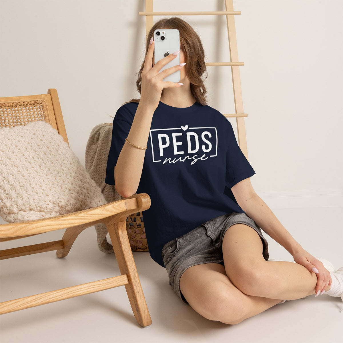 Peds Nurse T-Shirt with Heart Logo