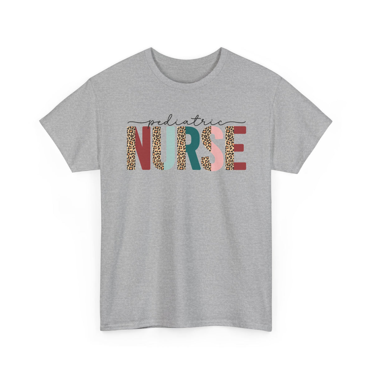 RN Pediatric Tee — Colorful Leopard