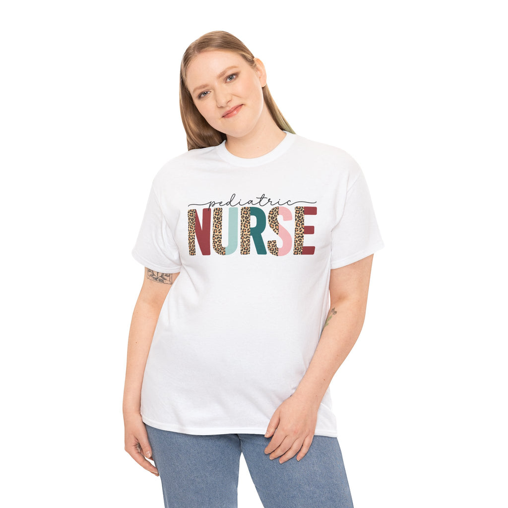 RN Pediatric Tee — Colorful Leopard