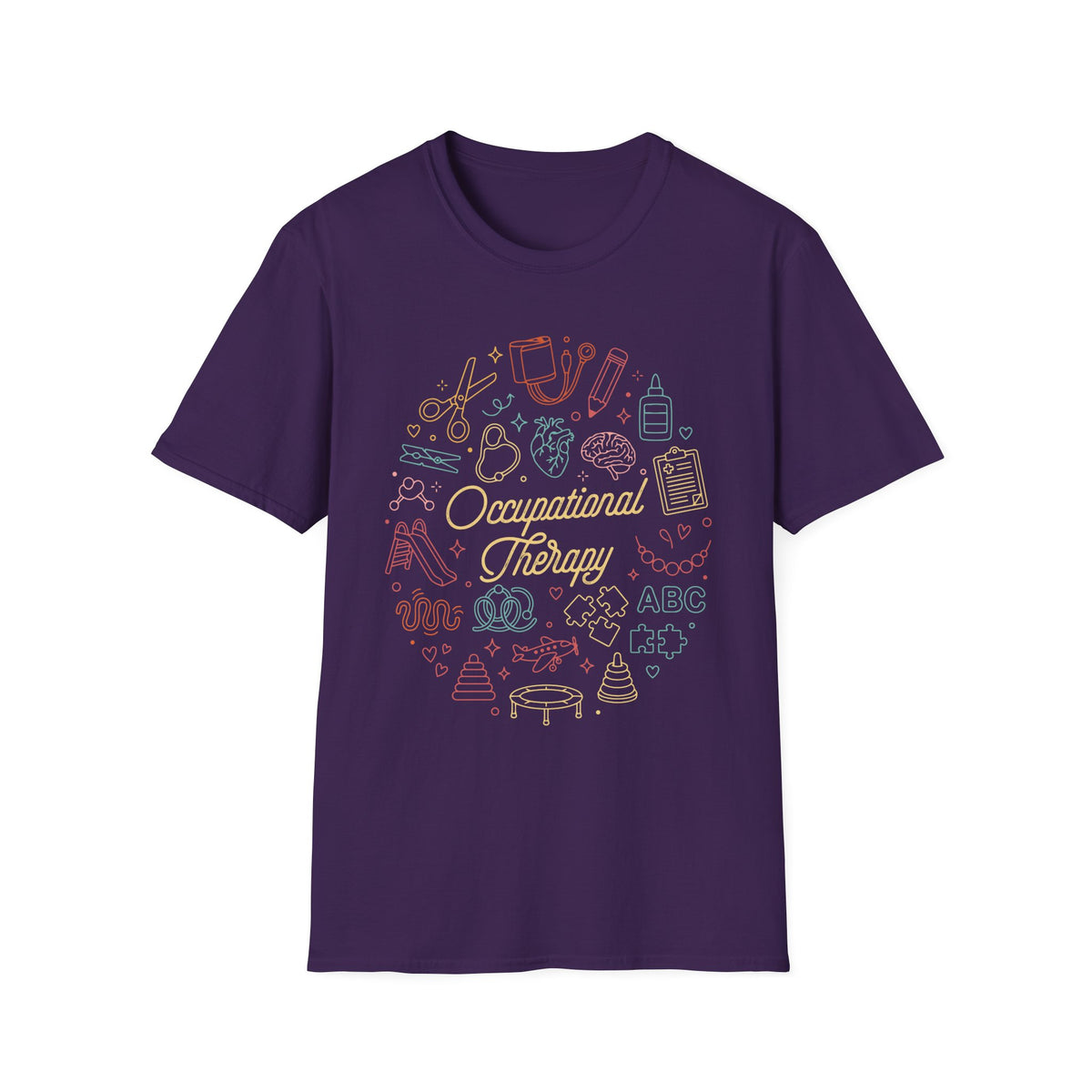 OT Icons T-Shirt — Retro Pediatric OT Gifts