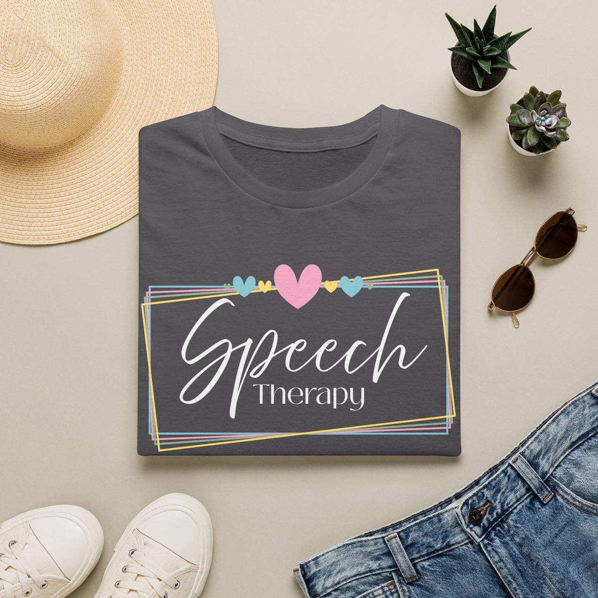 Speech Therapy Heart Frame T-Shirt 2
