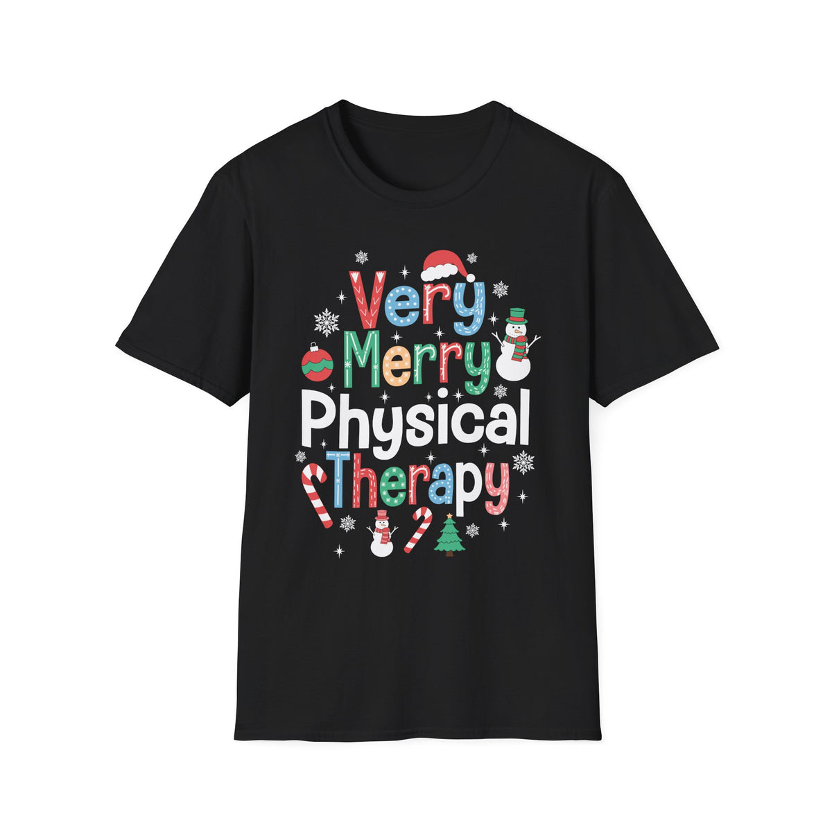 PT Very Merry Therapy Christmas T-Shirt