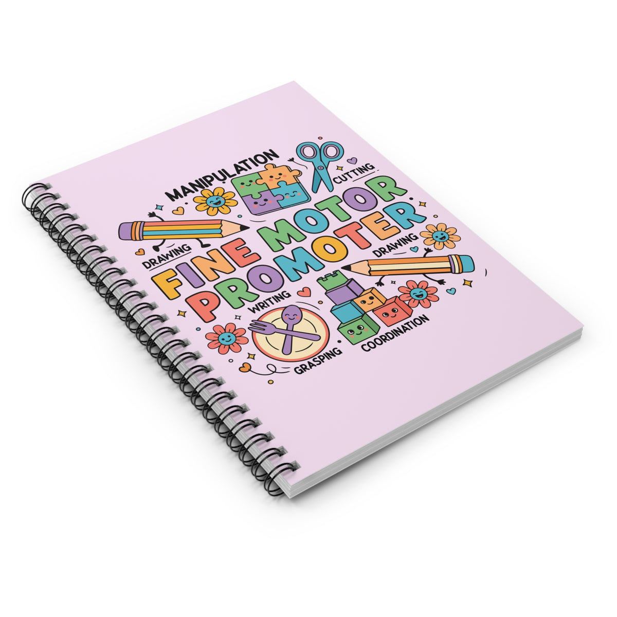 Fine Motor Promoter Spiral Notebook — Cute Occupational Therapy Journal