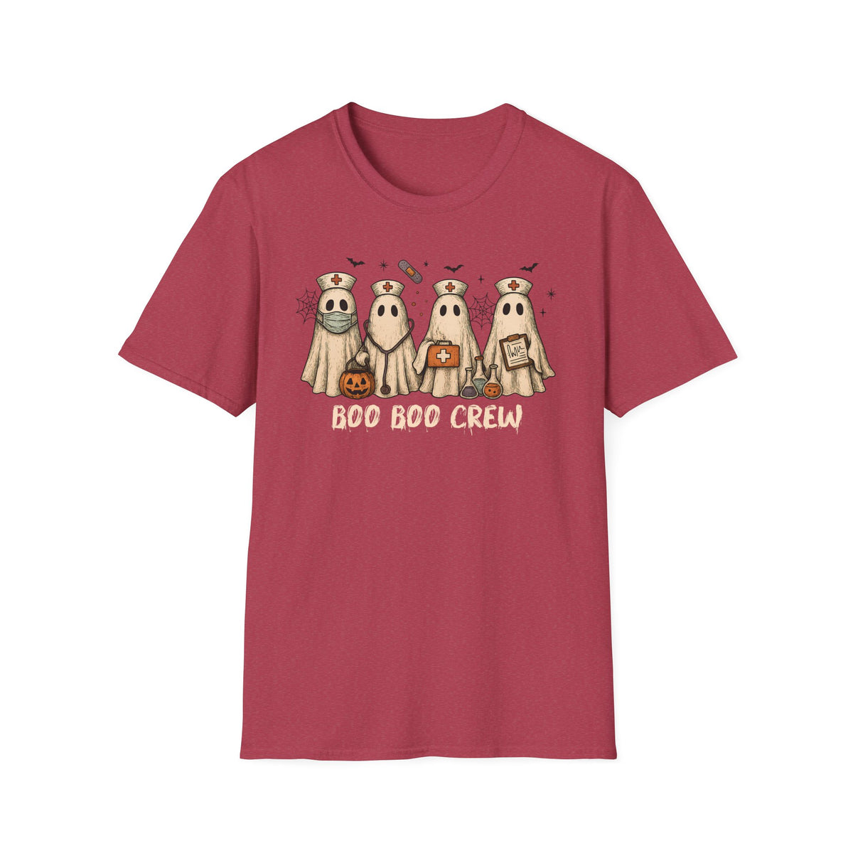 Nurse Boo Boo Crew White Halloween T‑Shirt
