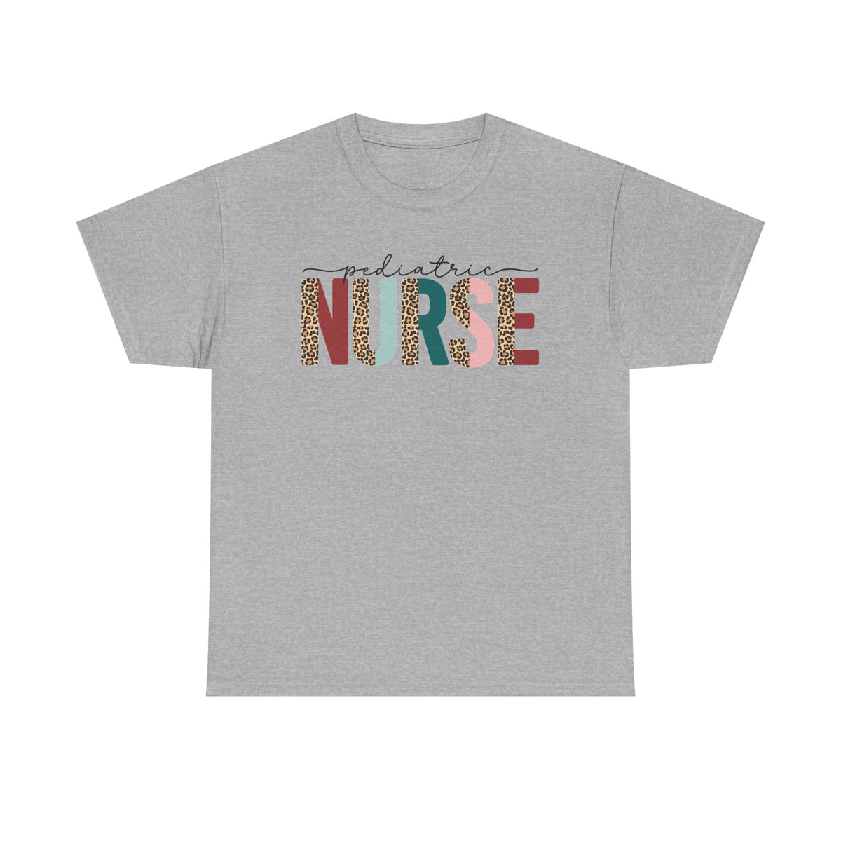 RN Pediatric Tee — Colorful Leopard