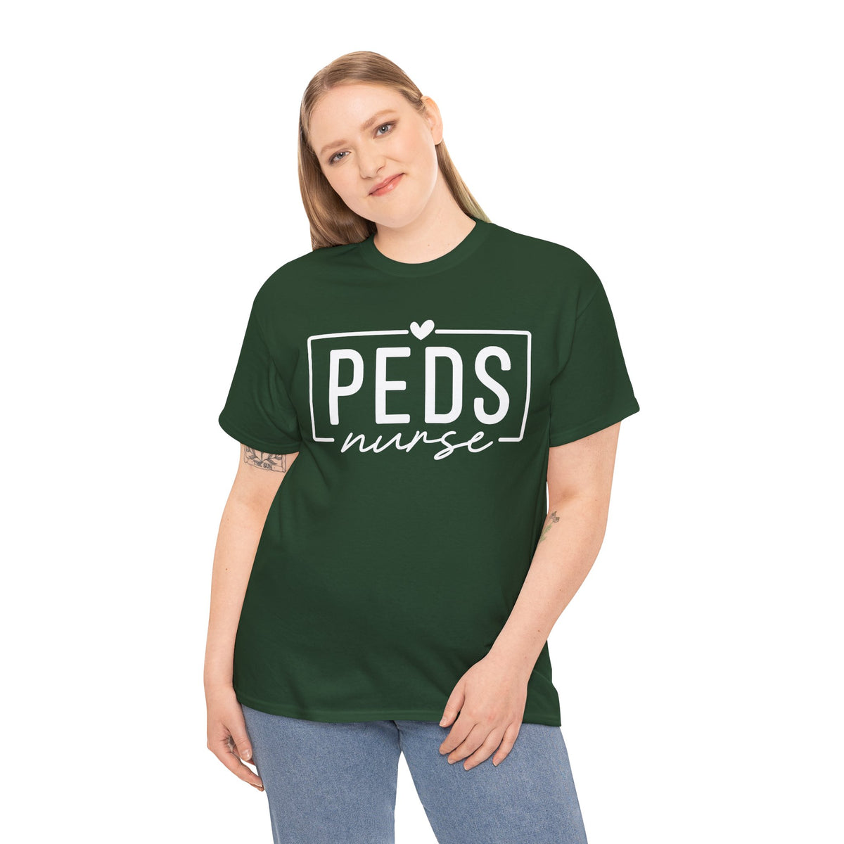 Peds Nurse T-Shirt with Heart Logo