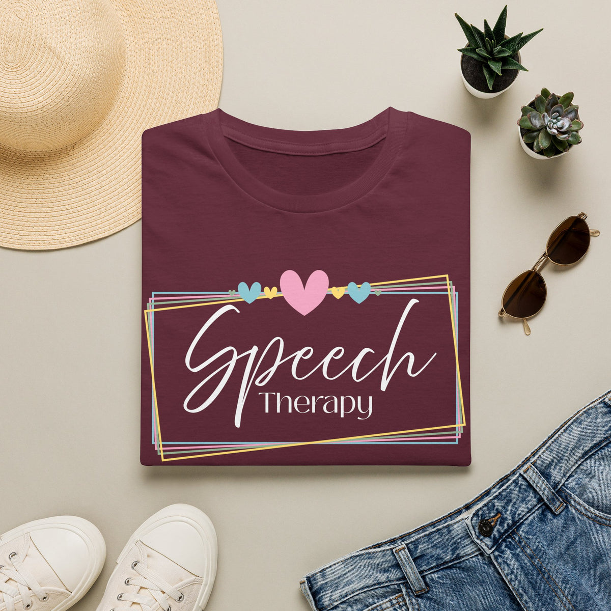 Speech Therapy Heart Frame T-Shirt 2