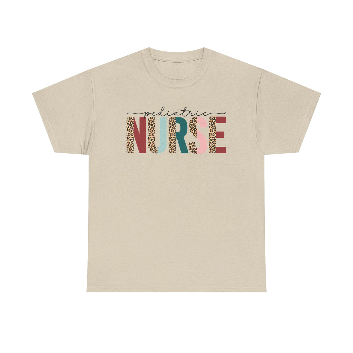 RN Pediatric Tee — Colorful Leopard