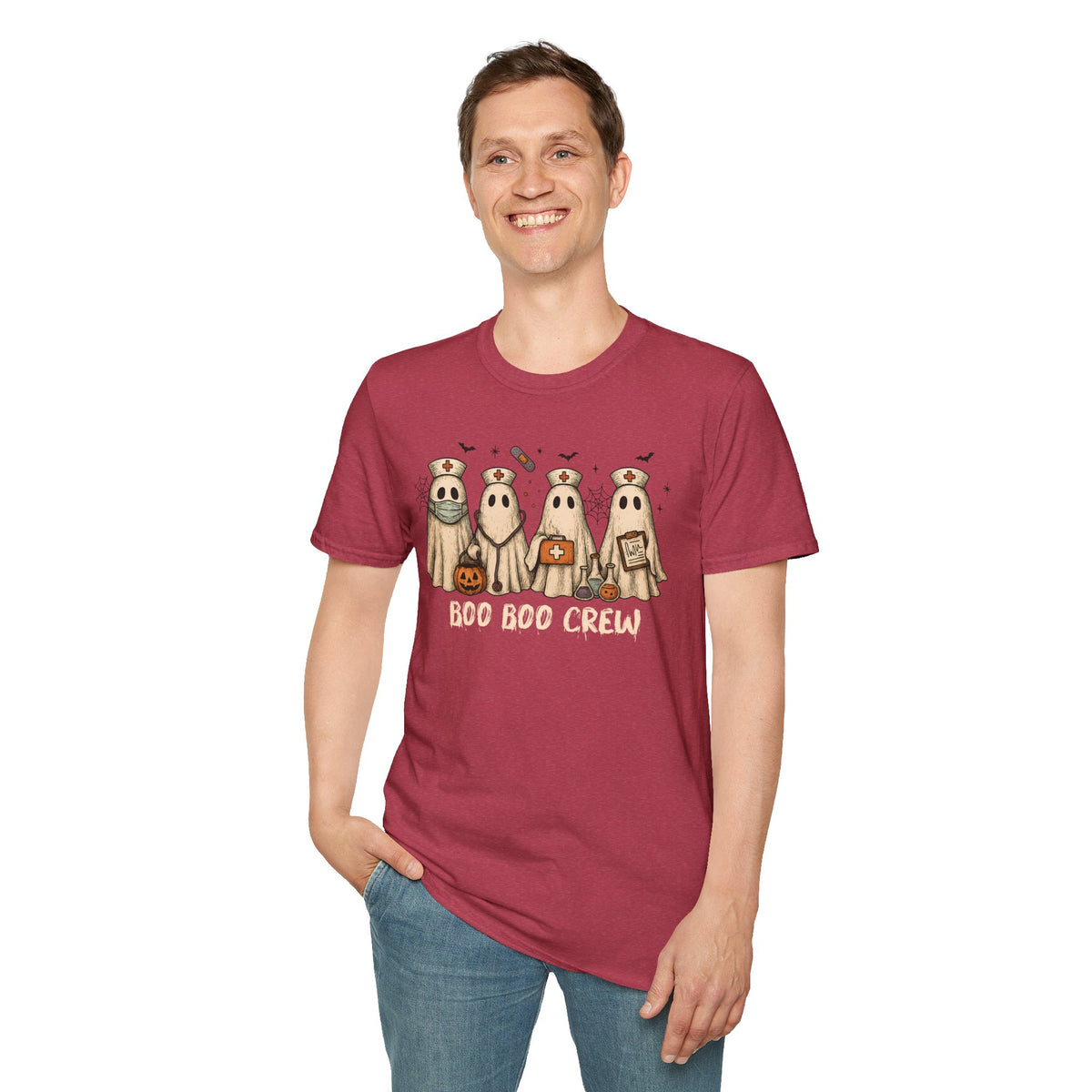 Nurse Boo Boo Crew White Halloween T‑Shirt