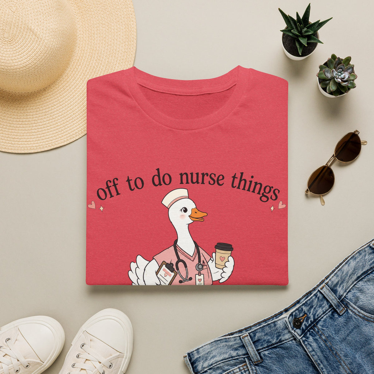 Nurse Goose T‑Shirt – "Off to Do Nurse Things" Cute Medical Crew Tee