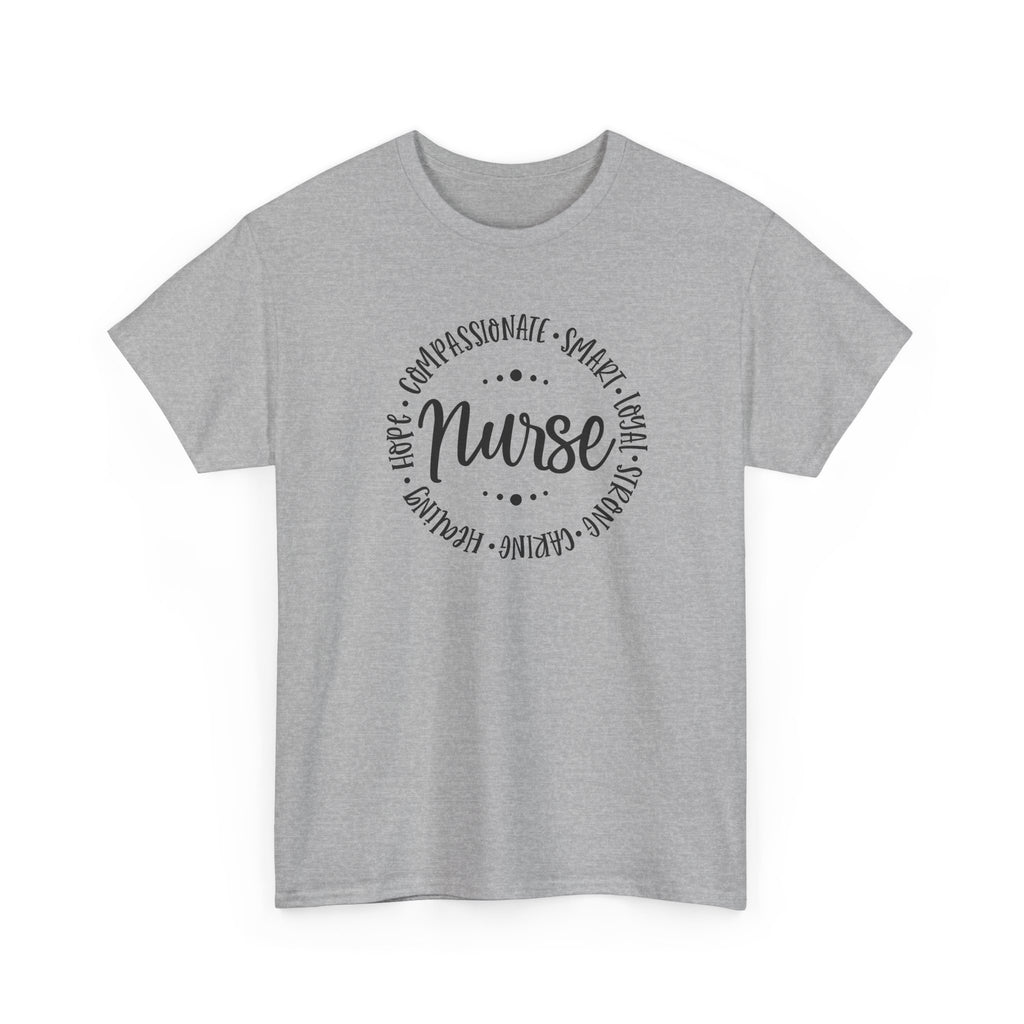 Nurse Circle Words T‑Shirt — Compassionate, Smart, Caring Nurse Tee