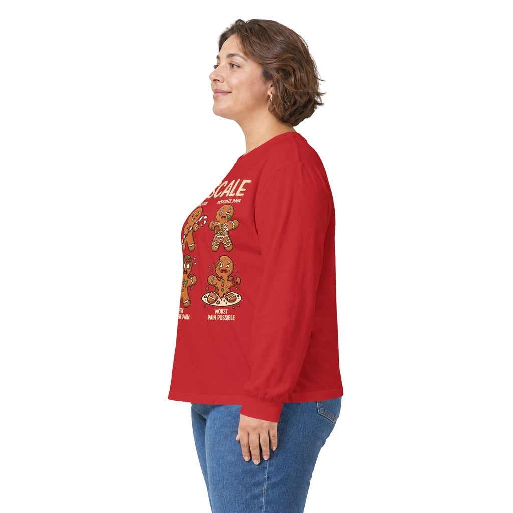 Pain Scale Gingerbread Long Sleeve Tee