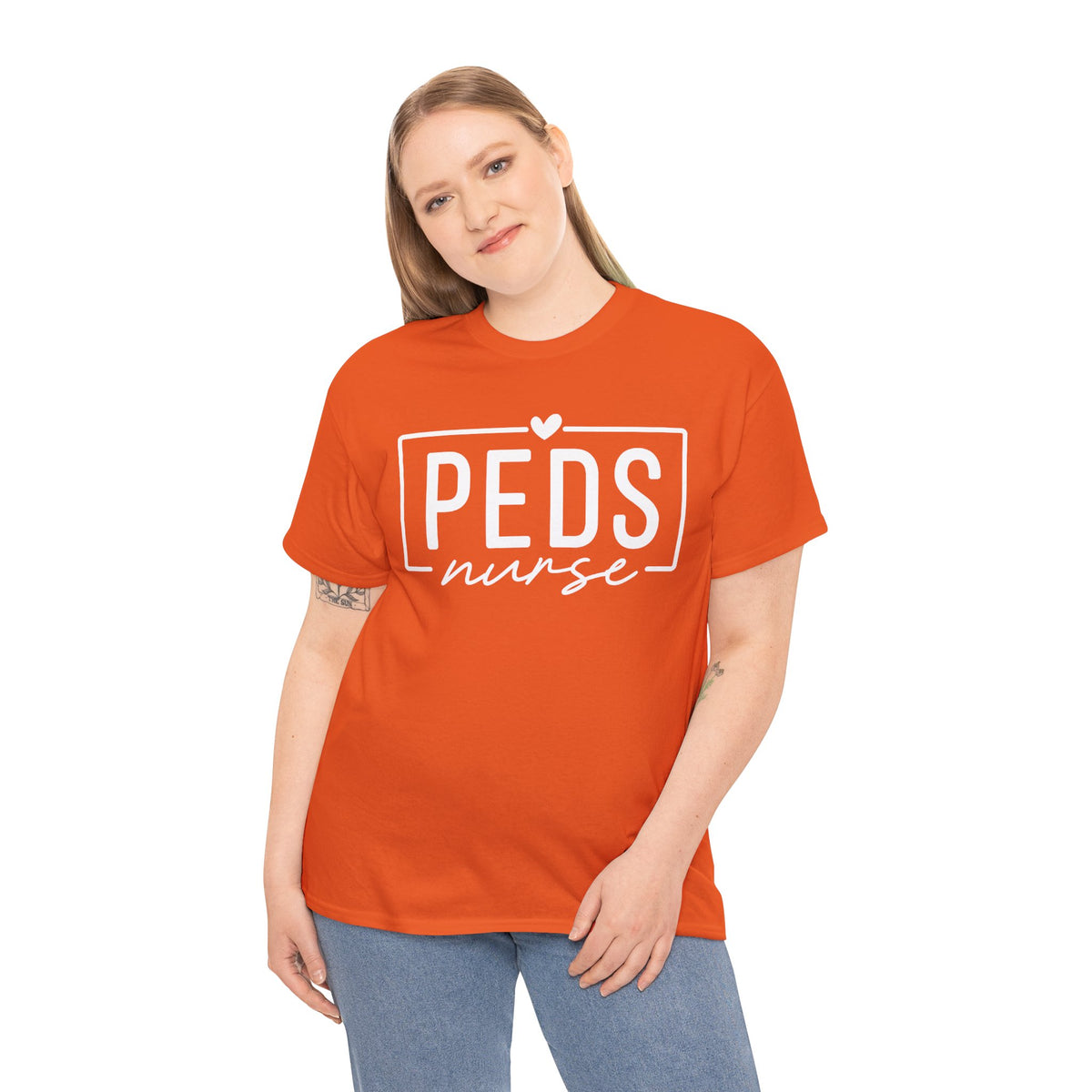 Peds Nurse T-Shirt with Heart Logo